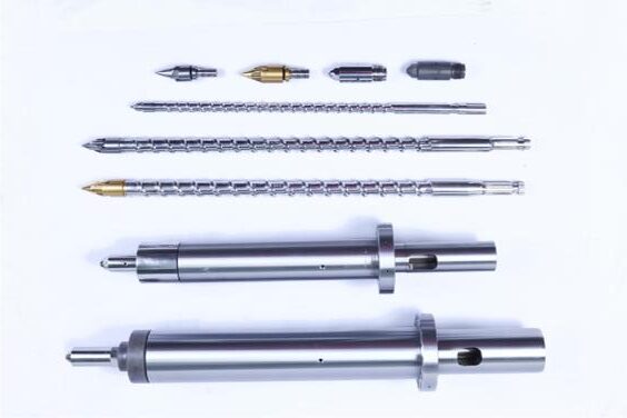 Xilanh, trục vít, bộ đầu trục vít, adapter và đầu phun nhựa cho máy Nissei